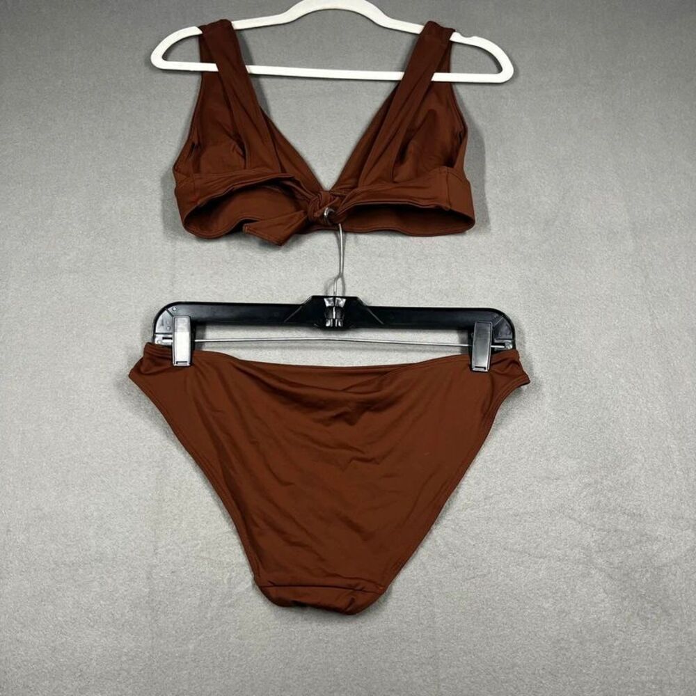 Everlane Renew Medium 2 piece bikini Brown tie-back
